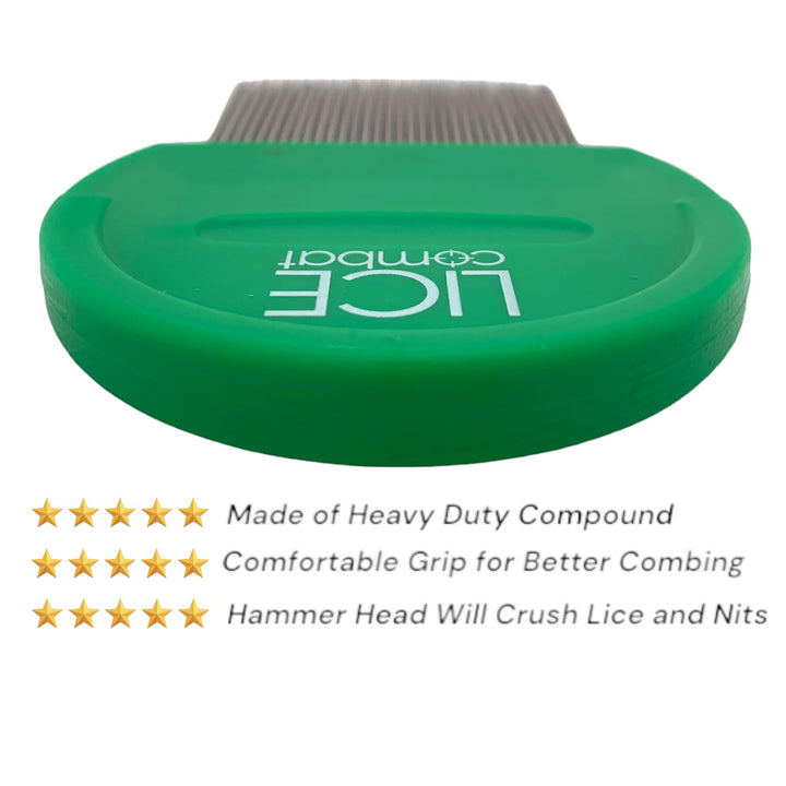 Lice Comb | Head Lice Professional Metal 2 Pack Kit for
