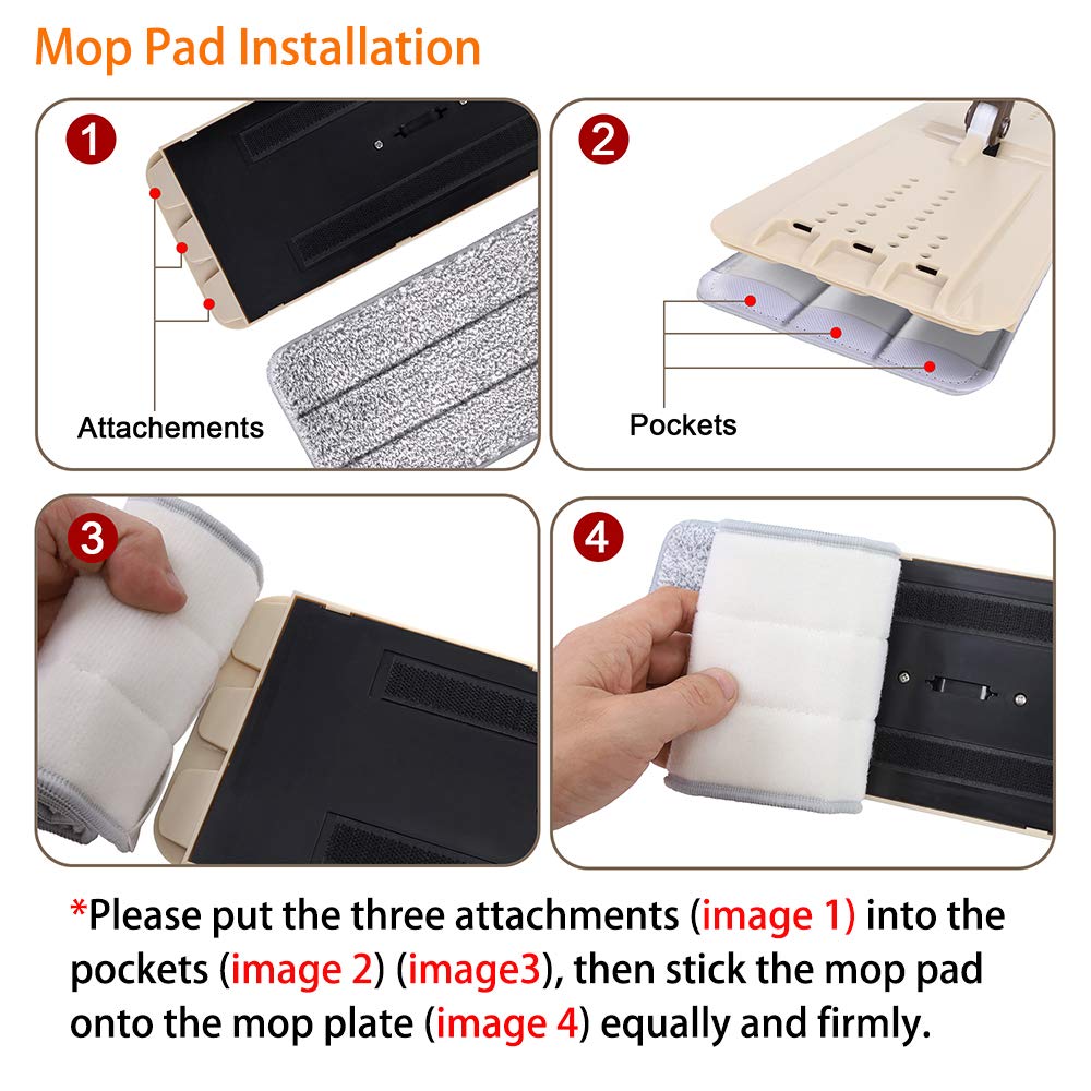 oshang Replacement Mop Pads, Microfiber Cleaning Pads f