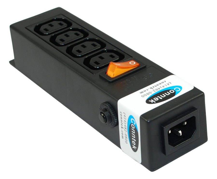 55705 Power Strip 250 Volt 7-1/2-Inch Housing IEC C14 Inlet to 4 IEC 60320 C13 Receptacles Sheet F Computer/Server