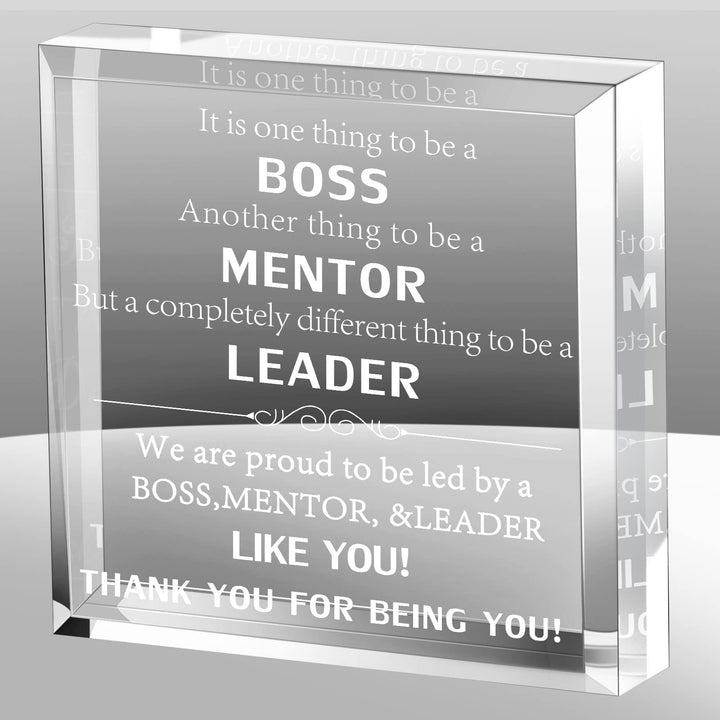 Boss Day Gifts for Women Men Crystal Acrylic Thank You 