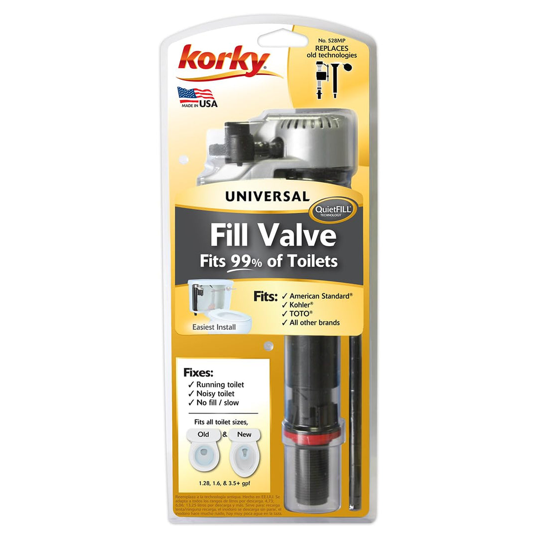Korky 528MP QuietFILL Platinum Fill Valve-Fits Most Toi