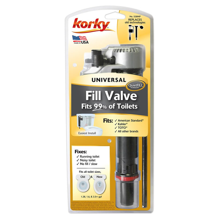 Korky 528MP QuietFILL Platinum Fill Valve-Fits Most Toi