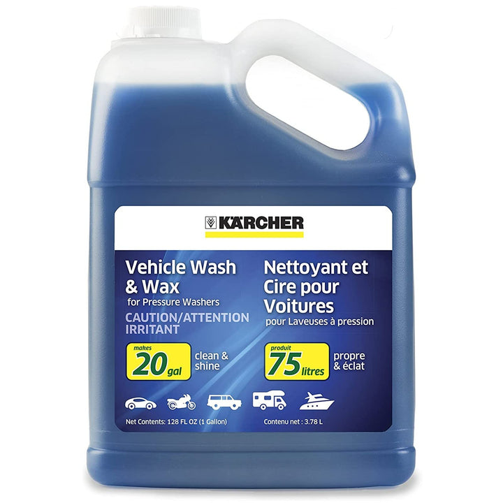 Vehicle Wash and Wax Pressure Washer Detergent - Pressure Washer Soap for Cars, Bikes, Trucks, Boats and More - 1 Gallon