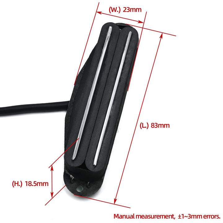 Prewired Guitar Wiring Harness with Dual Hot Rail Humbucker Pickup Set 1 Tone 1 Volume 3-way Switch 1 Jack for Fender Strat Squier Tele Electric Guitar Replacement