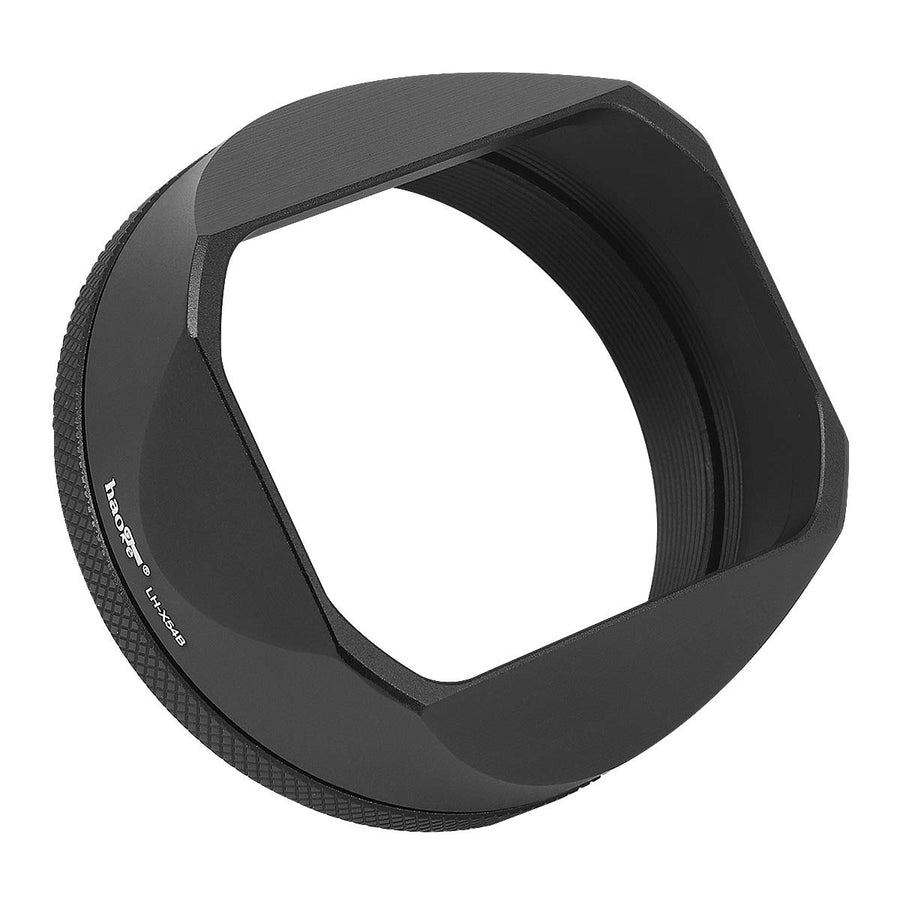 Haoge LH-X54B Square Metal Lens Hood with 49mm Adapter 