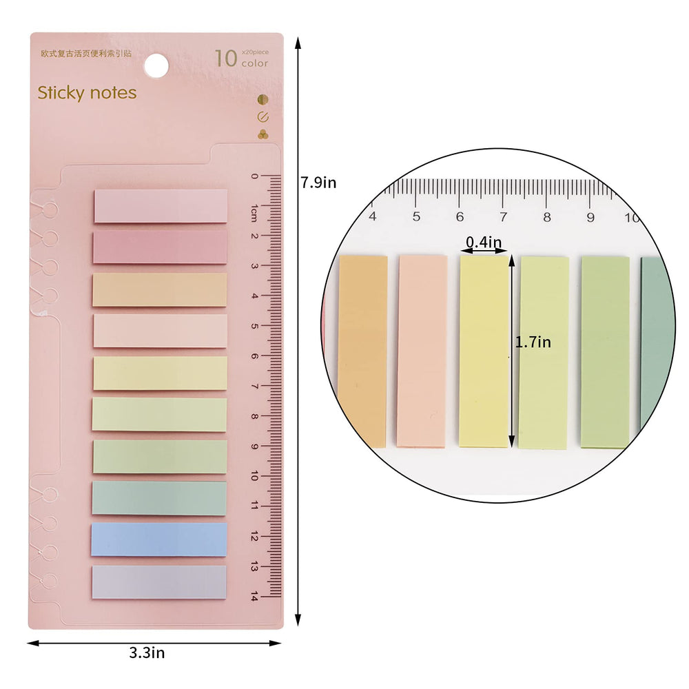 2400 Pieces Page Markers Sticky Index Tabs Colored Page Tabs Writable Labels Repositionable Page Flags for Books, Paper, Notes, Classify File