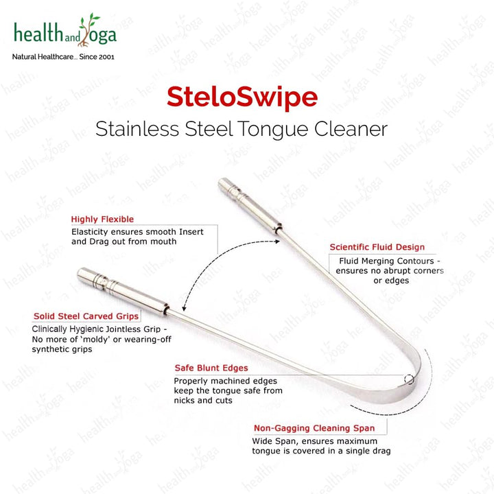 HealthAndYoga Surgical Grade Stainless Steel Tongue Cle