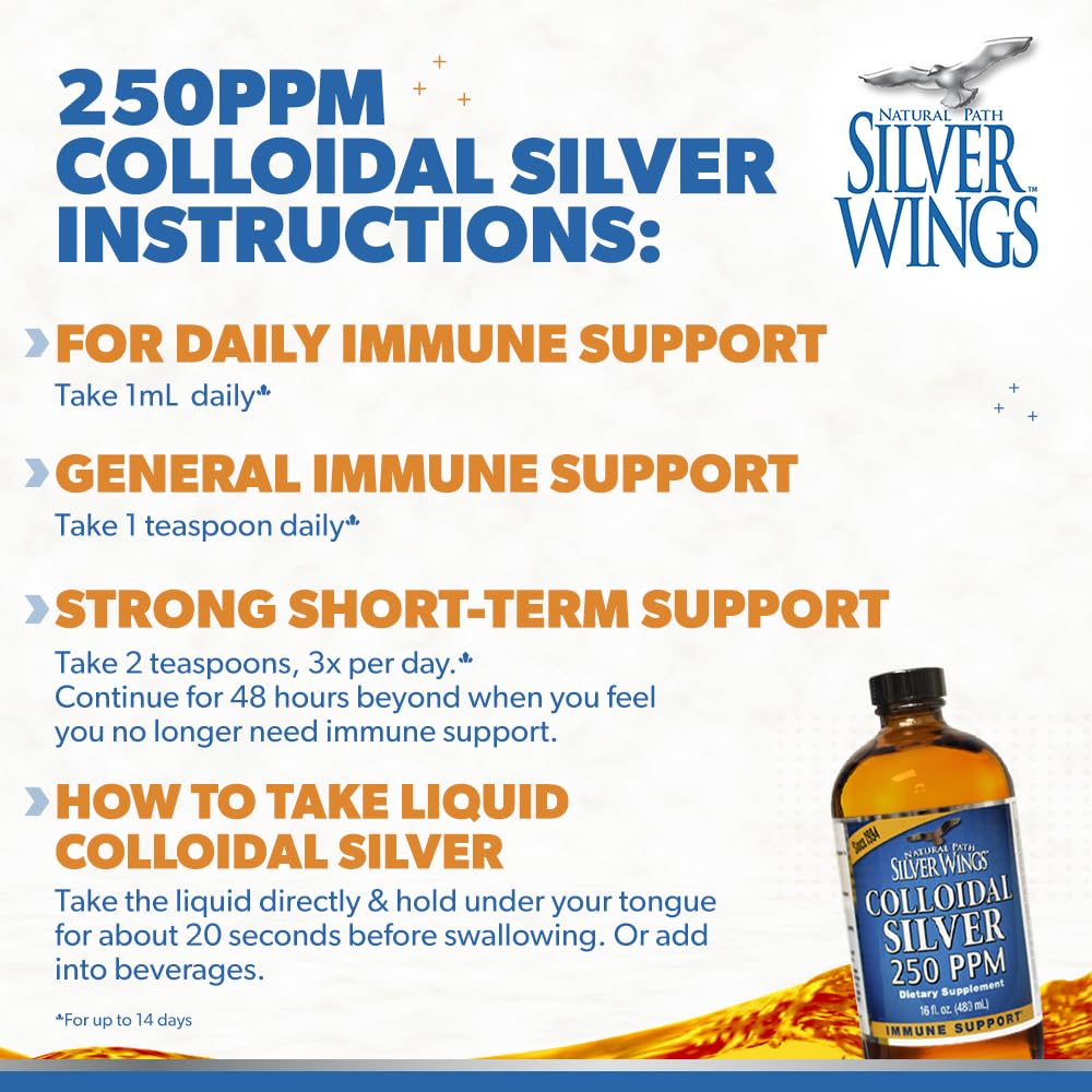 Natural Path Silver Wings Colloidal Silver Liquid - Enh