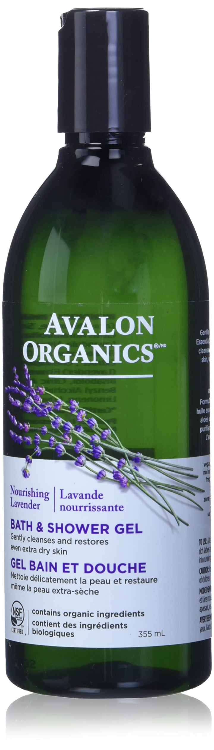 Avalon Organic Botanicals, Bath &amp; Shower Gel, Lavender, 350 ml