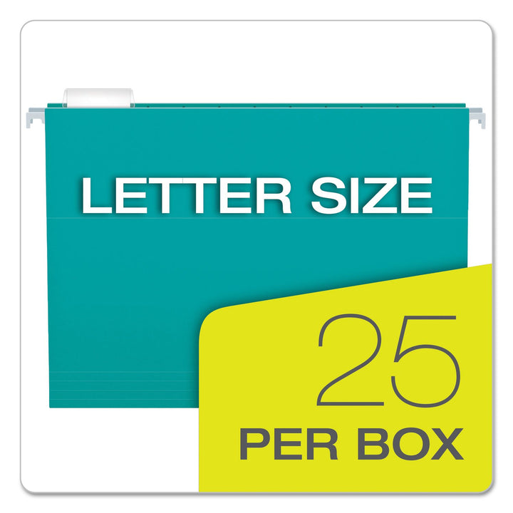 Pendaflex Recycled Hanging Folders, Letter Size, Aqua, 