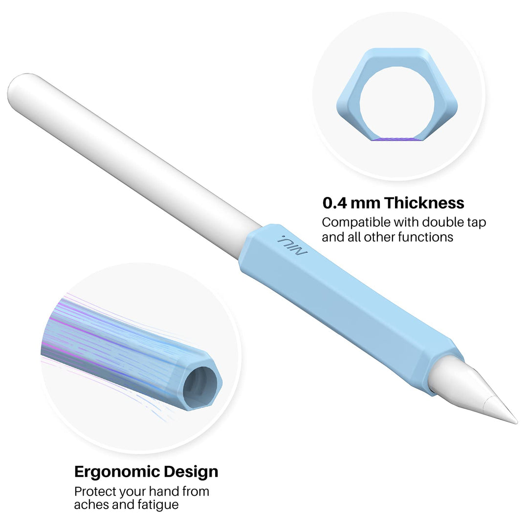NIUTRENDZ 3 Pack Silicone Grip for Apple Pencil 2nd Gen