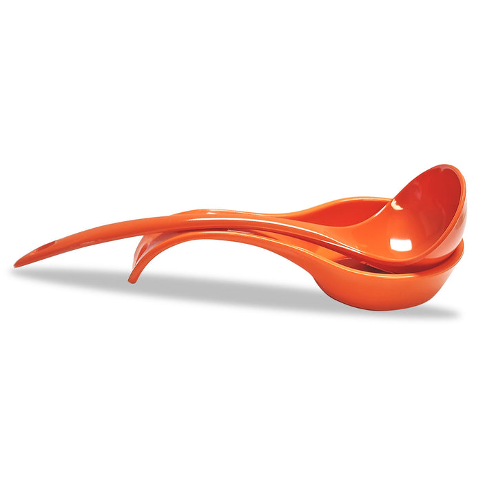 Rest Plastic Counter Stove Top Utensil Holder for Spoons, Ladle, Tong, Space-Saving Hanging Hole on Handle, Orange