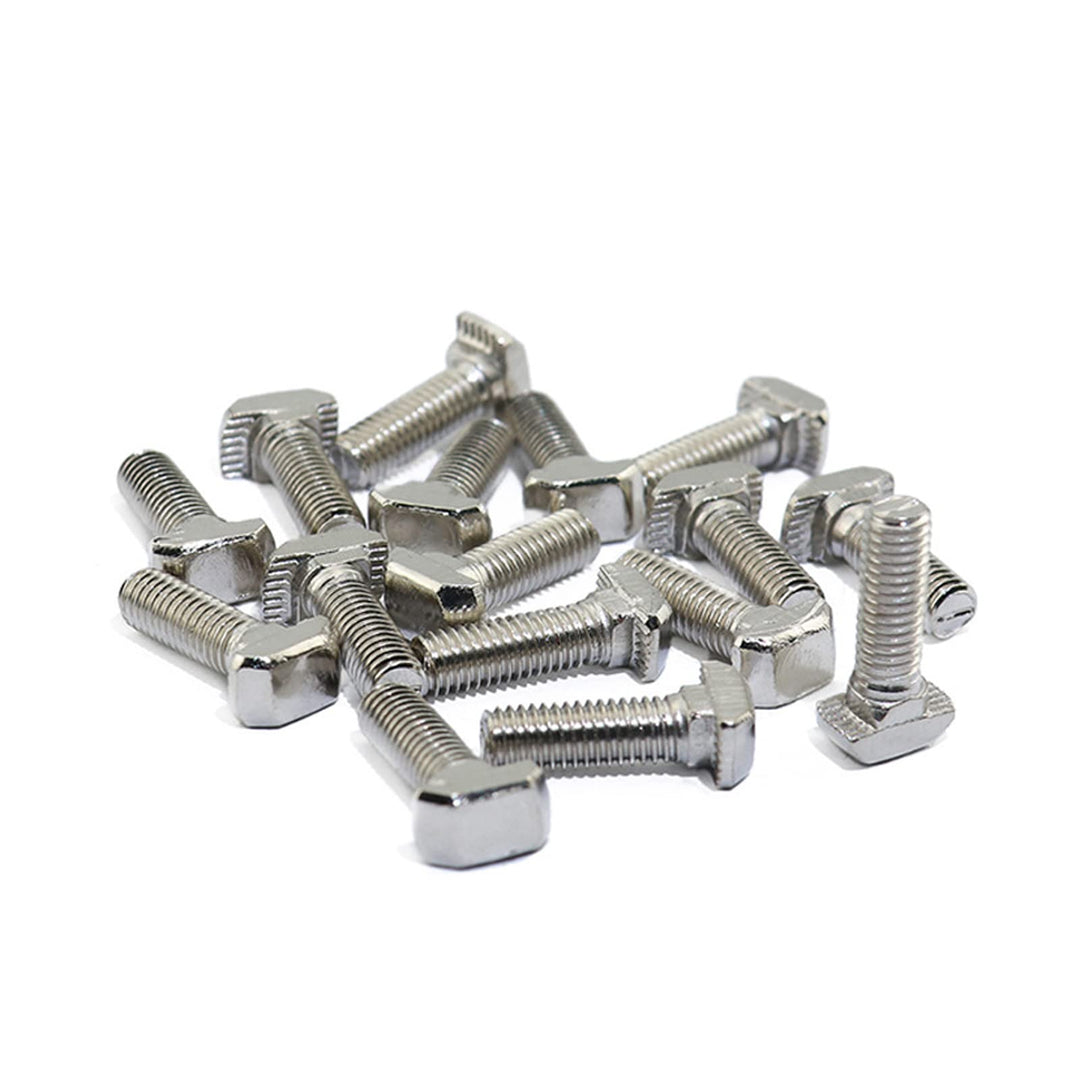 Metric M8 x 45mm Thread T Slot,Drop-in Bolt T-Bolt,Hammer Head Bolt,T Screw Stud for 4040 Series Standard 8mm T-Slot Aluminum Extrusion Profile,Carbon Steel Nickel Plated (4040 Series,15Pcs)