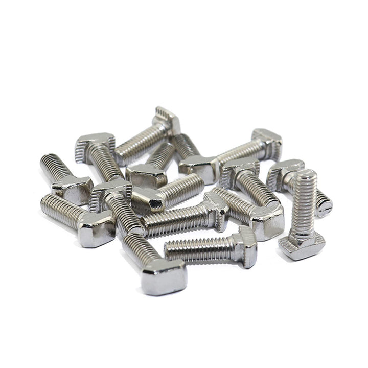 Metric M8 x 45mm Thread T Slot,Drop-in Bolt T-Bolt,Hammer Head Bolt,T Screw Stud for 4040 Series Standard 8mm T-Slot Aluminum Extrusion Profile,Carbon Steel Nickel Plated (4040 Series,15Pcs)