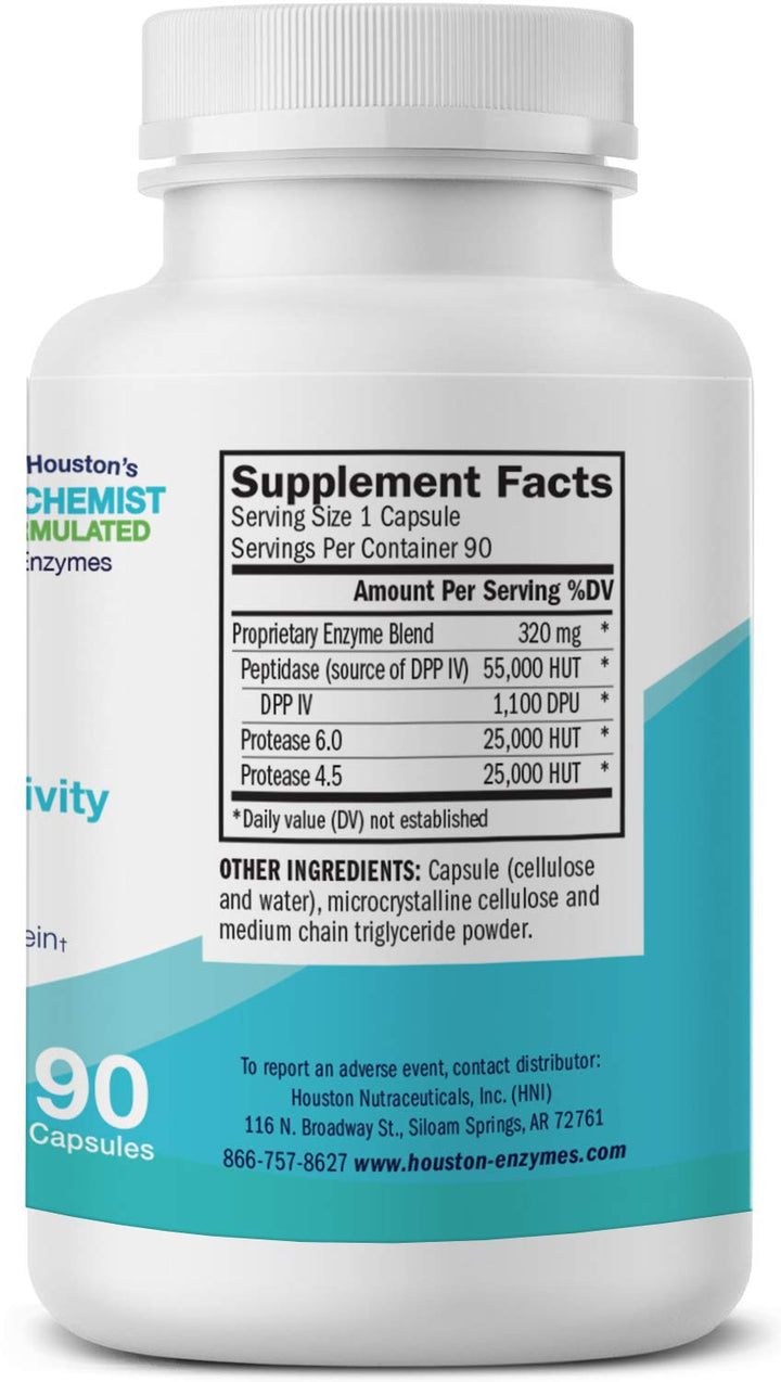 AFP Peptizyde - Digestive Enzyme Combination for Protein, Casein &amp; Gluten Proteins - Digestive Enzymes for Women and Men (90 Capsules)