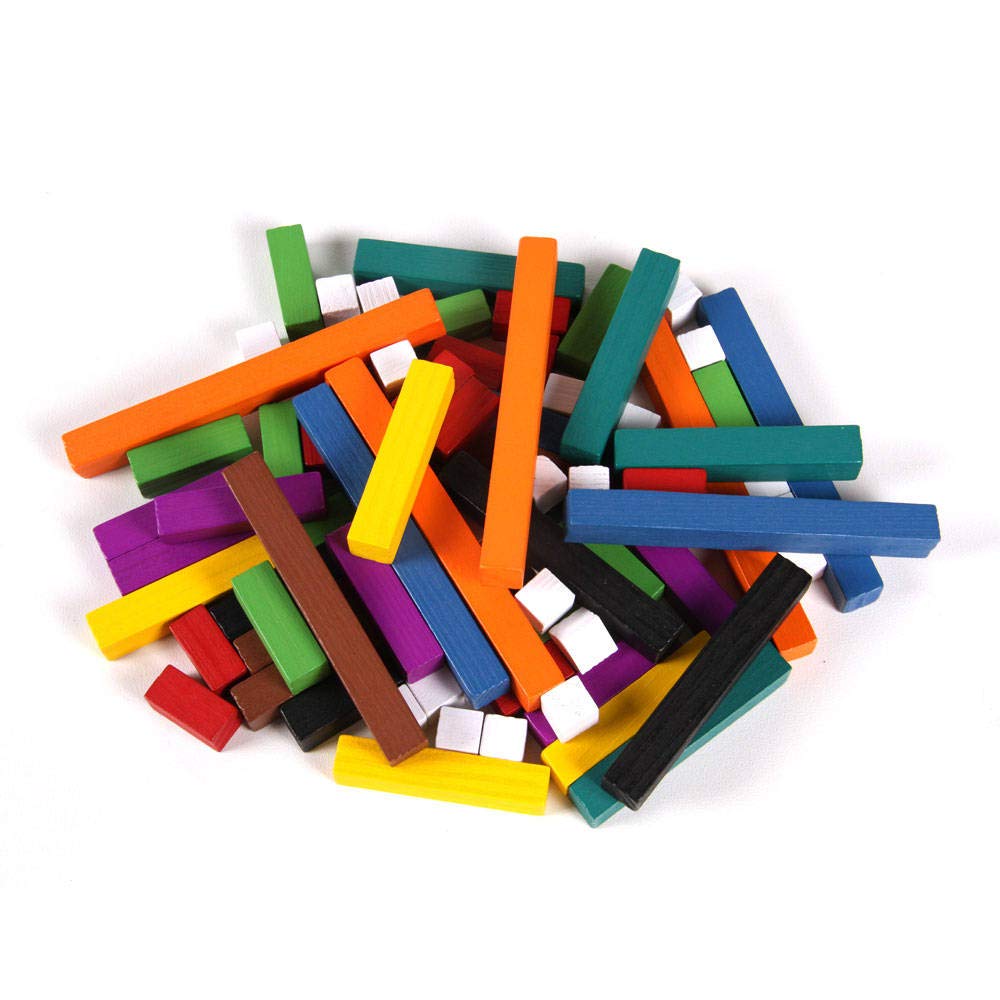 Plastic Cuisenaire Rods Individual Set, Math Manipulatives, Montessori Math Rods, Math Counters, Math Blocks, Counting Blocks, Montessori Math, Fraction Bars, Number Rods (Set of 74)