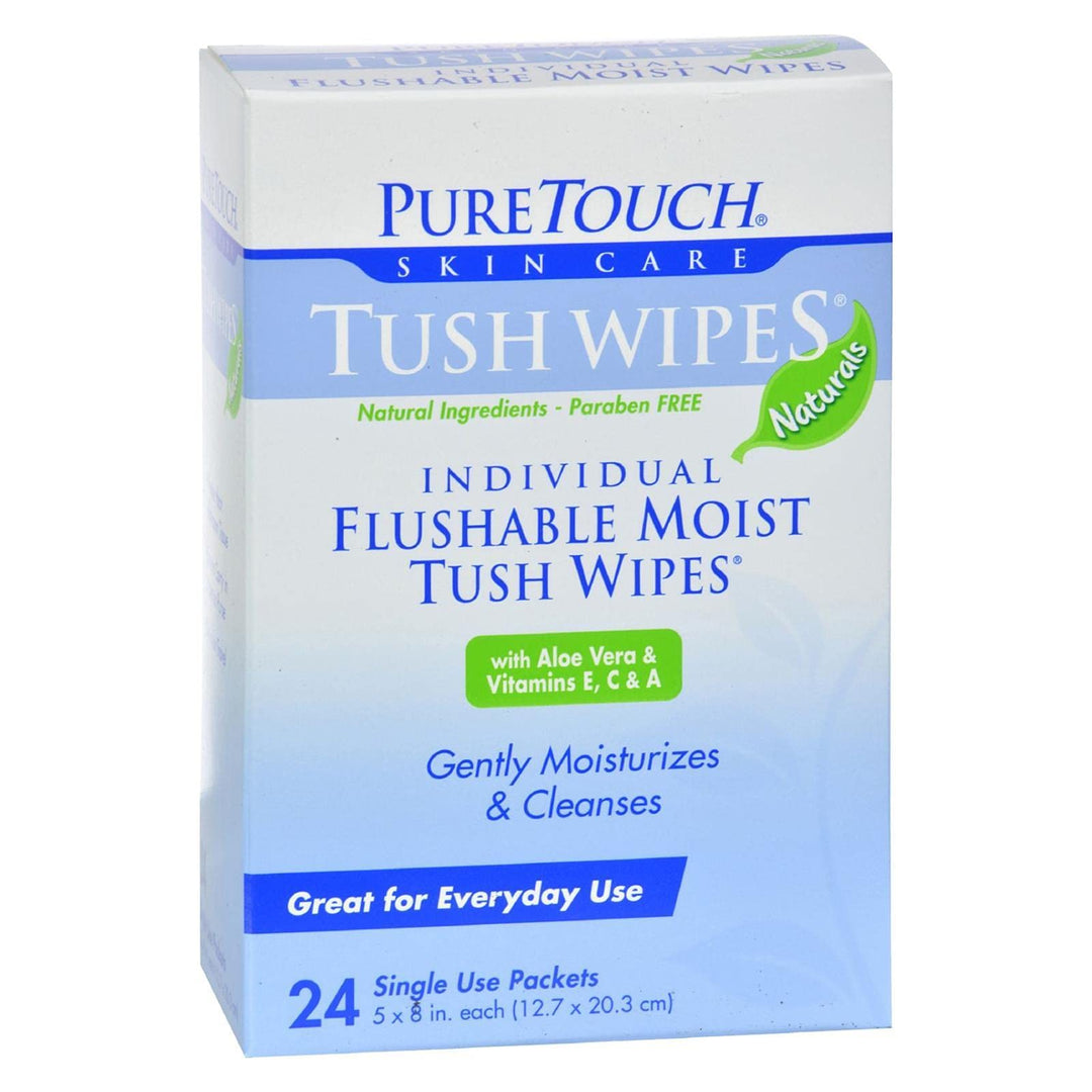 Puretouch Tush Flushable Wipes, 24 Count