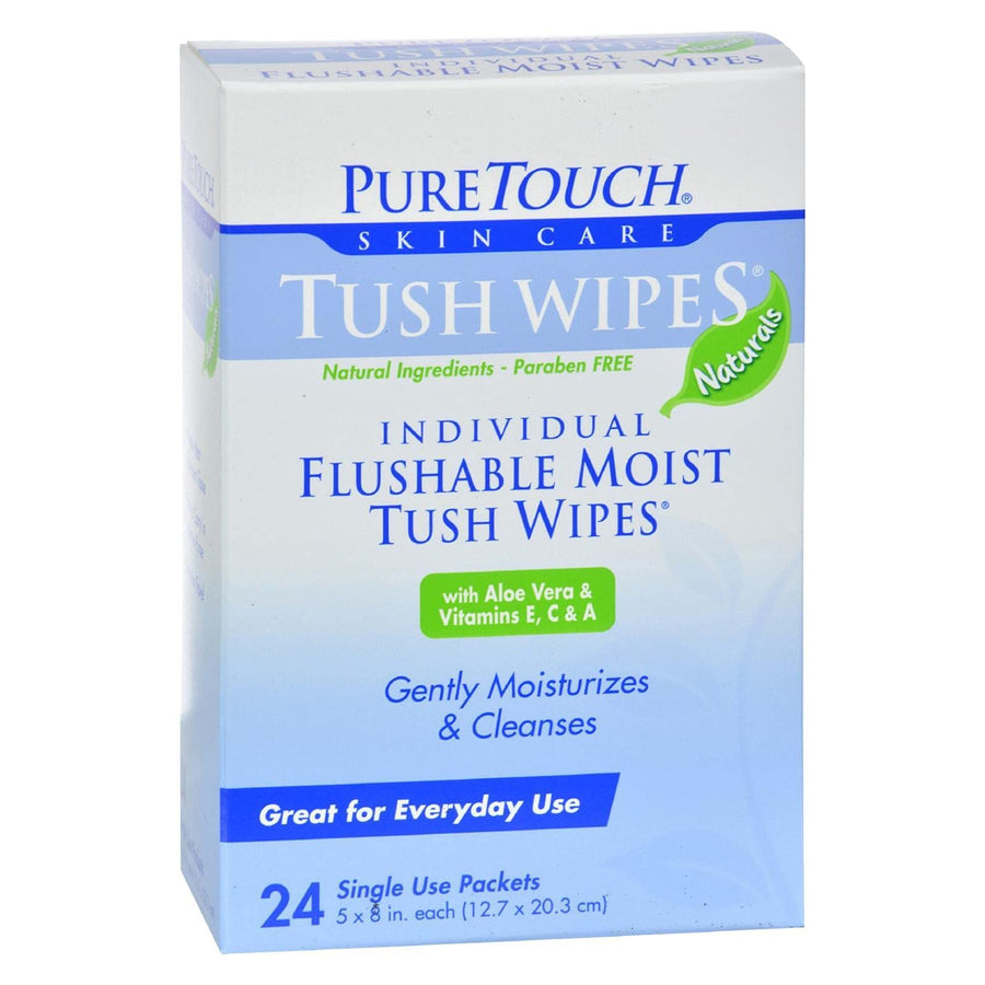 Puretouch Tush Flushable Wipes, 24 Count