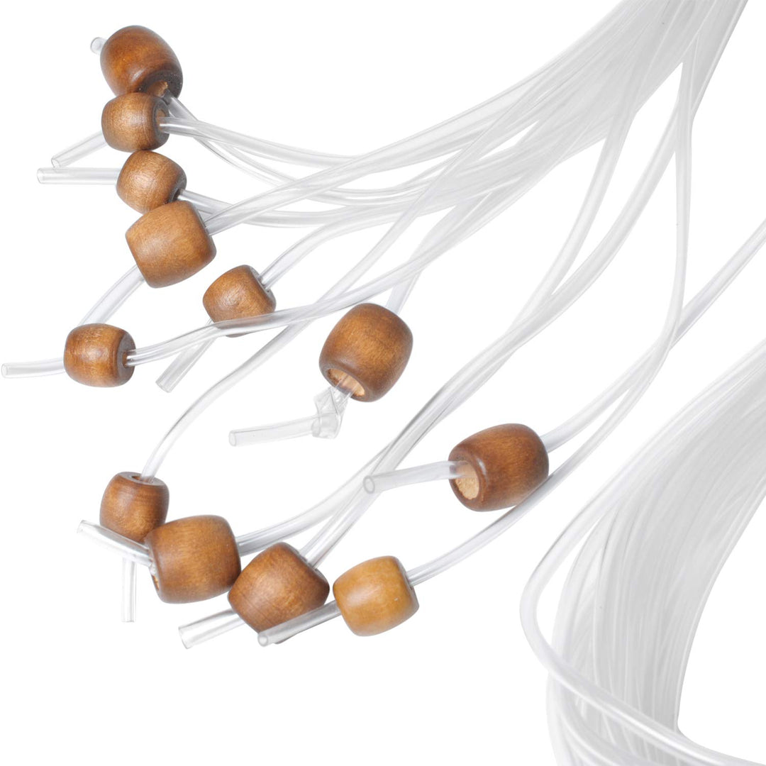 Afghan Tunisian Crochet Hooks Set with Cable and Beads, 12 Sizes 1.2M 48 Carbonized Bamboo Needle for Carpet Knitting