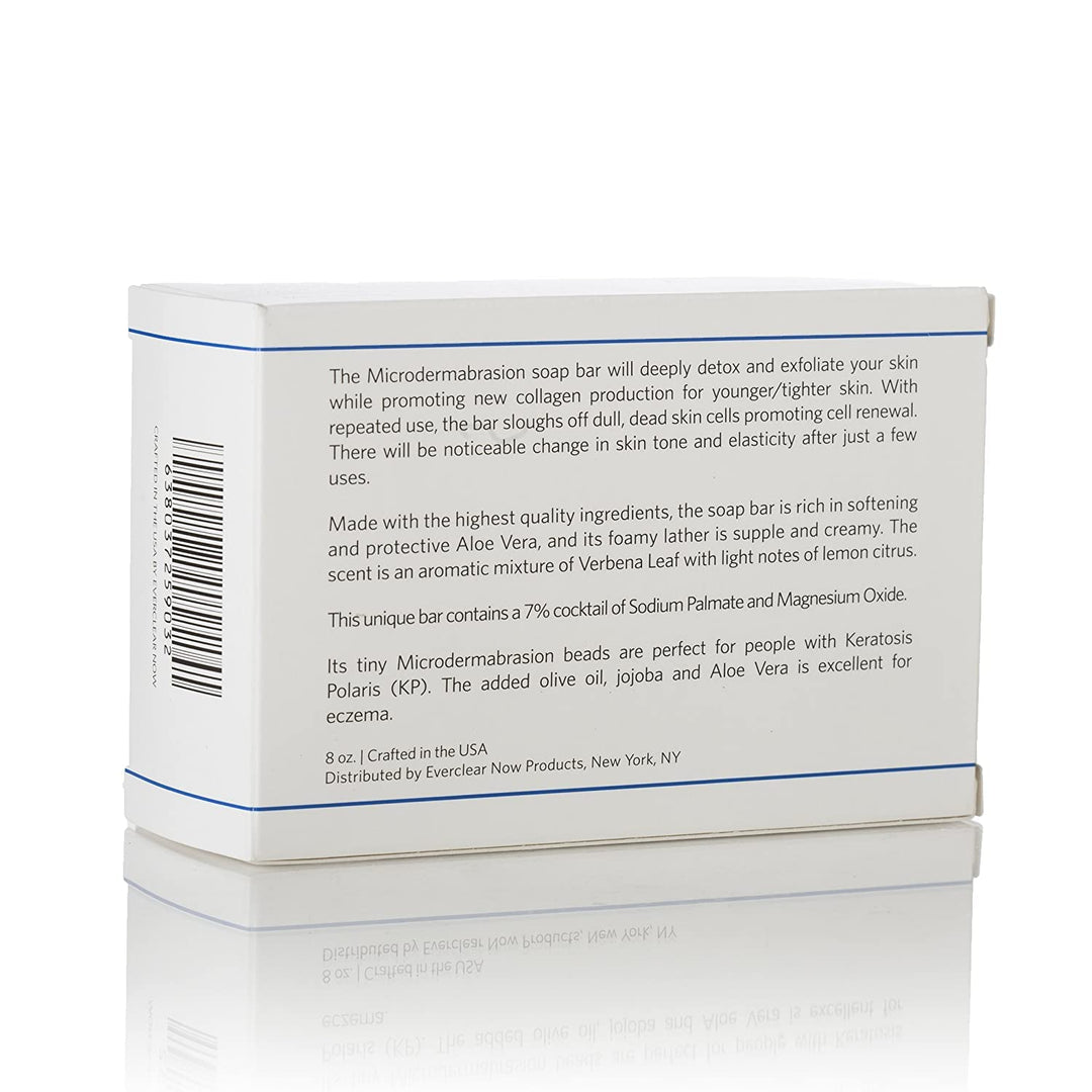 Microdermabrasion Keratosis Pilaris, Folliculitis &amp; Acne Exfoliating Deep Cleansing Scrub Soap, KP Bump Eraser, Back &amp; Butt Acne Exfoliant, Wash Cleanser - Rough, Bumpy &amp; Dry Skin Gets Rid Of Redness