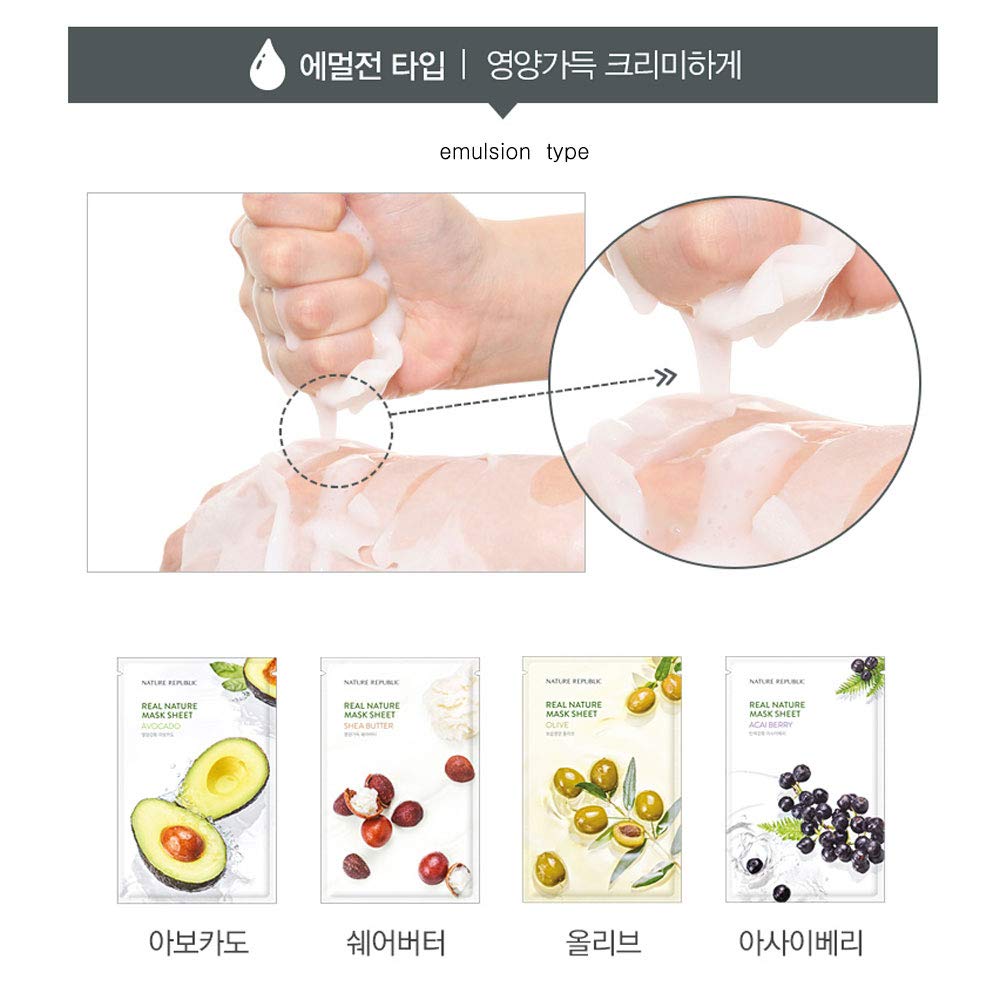 Real Nature Mask Sheet_10Sheet (#Olive)