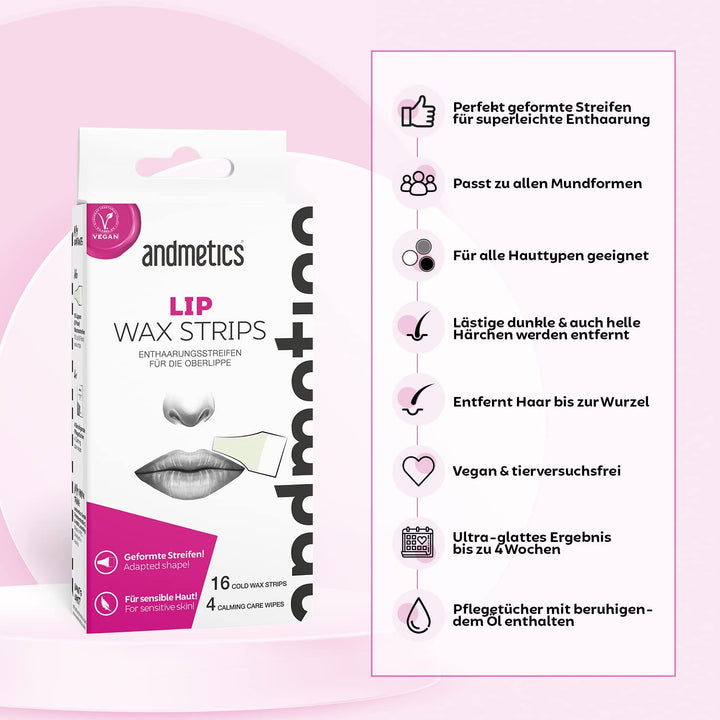 Andmetics Depilatory Strips for Women Lips