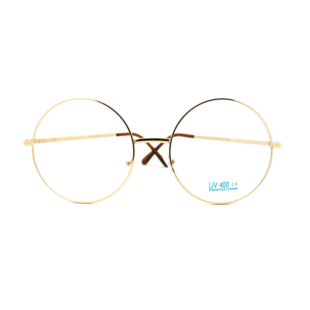JuicyOrange Super Oversized Round Circle Frame Clear Le