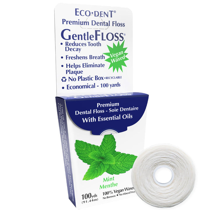 Eco-Dent: Premium Gentle Dental Floss, Mint, 100 Yards