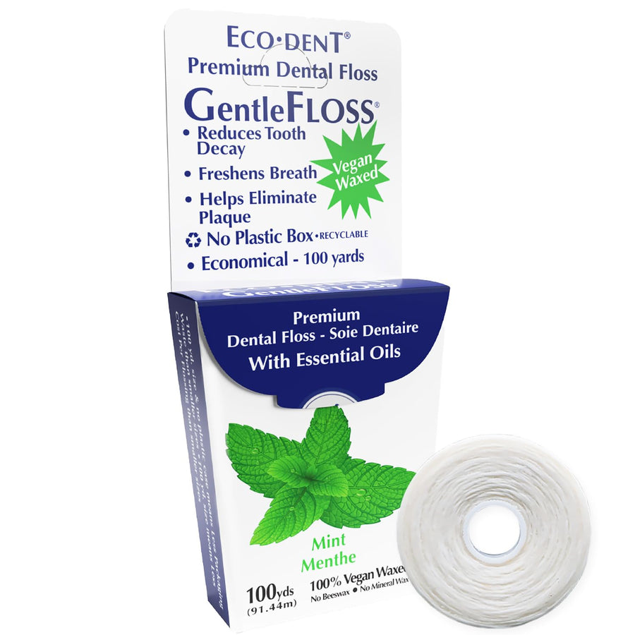 Eco-Dent: Premium Gentle Dental Floss, Mint, 100 Yards