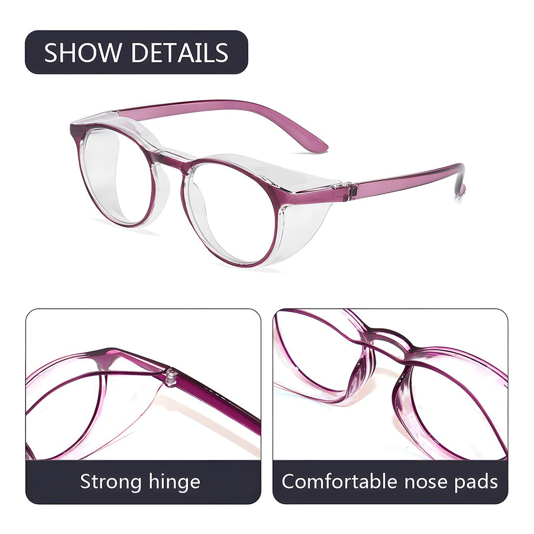 Safety Glasses for Women Nursing Safety Goggles Nurses Anti Fog Blue Light Blocking Lens Fashionable Clear Protective Eyewear
