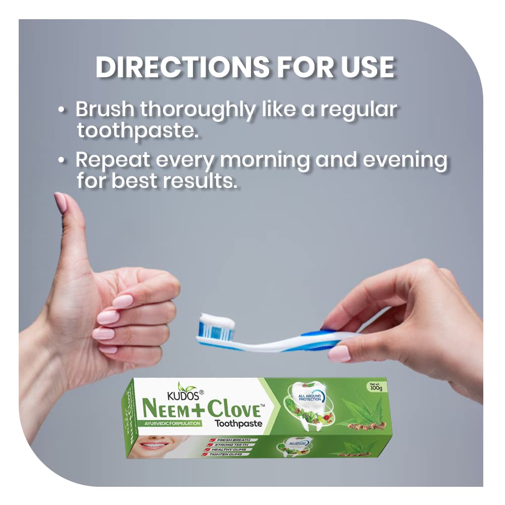 Kudos Ayureveda Neem Clove Toothpaste I Prevents Caviti