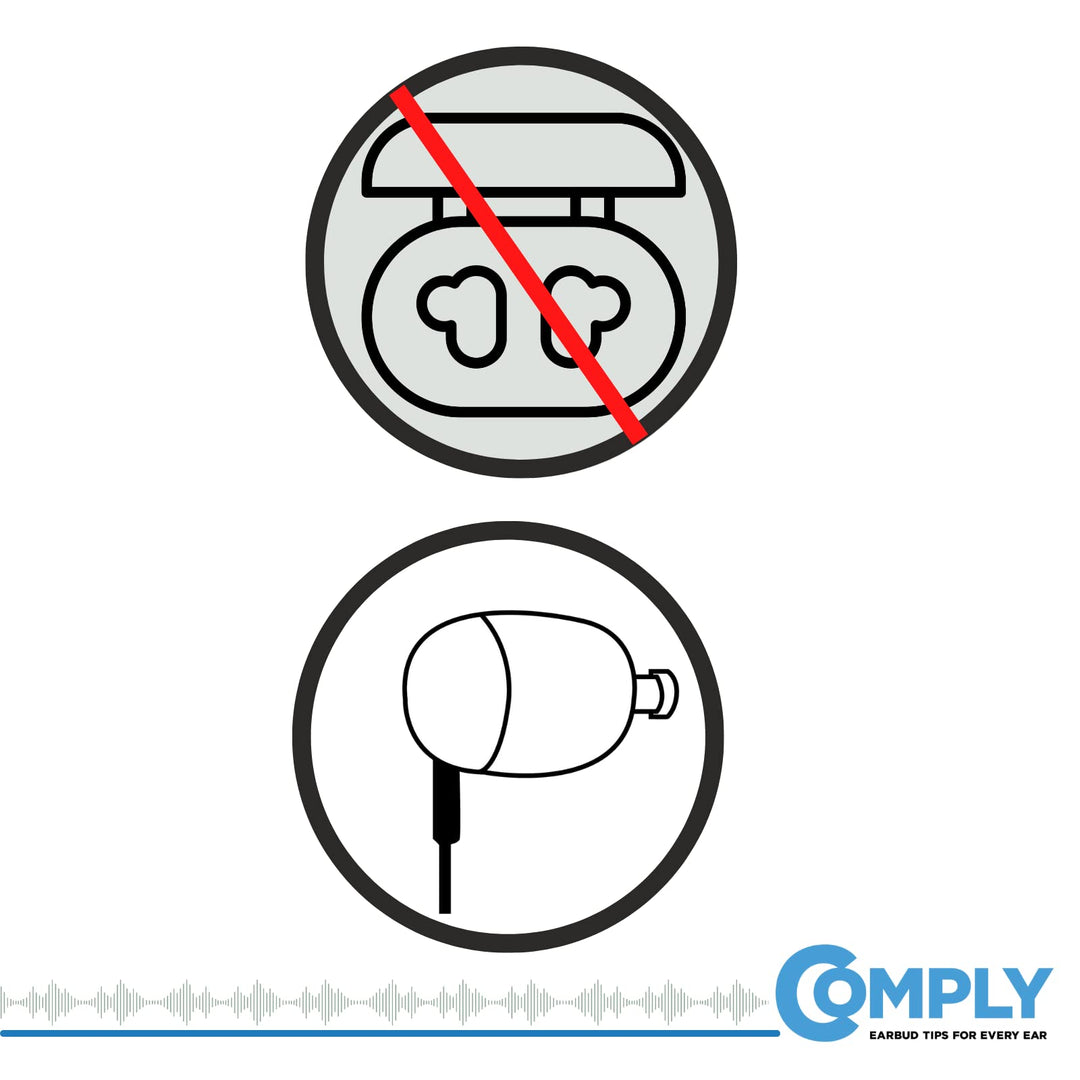 Comply Foam 200 Series Replacement Ear Tips for Bang and Olufsen, Sennheiser, Axil, MEE Audio, KZ, Bose &amp; More | Ultimate Comfort | Unshakeable Fit|NO TechDefender | Medium, 3 Pairs