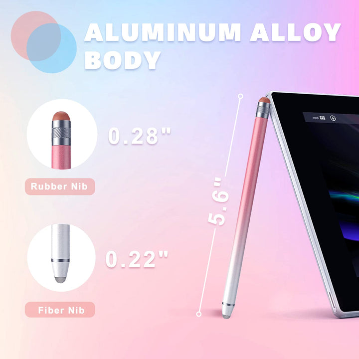 Stylus Pens for Touch Screens (4 Pcs), Sensitivity Capacitive Stylus 2 in 1 Touch Screen Pen with 12 Extra Replaceable Tips for iPad iPhone Tablets Samsung Galaxy All Universal Touch Devices