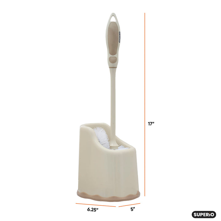 Toilet Brush with Lip (Beige, 1)