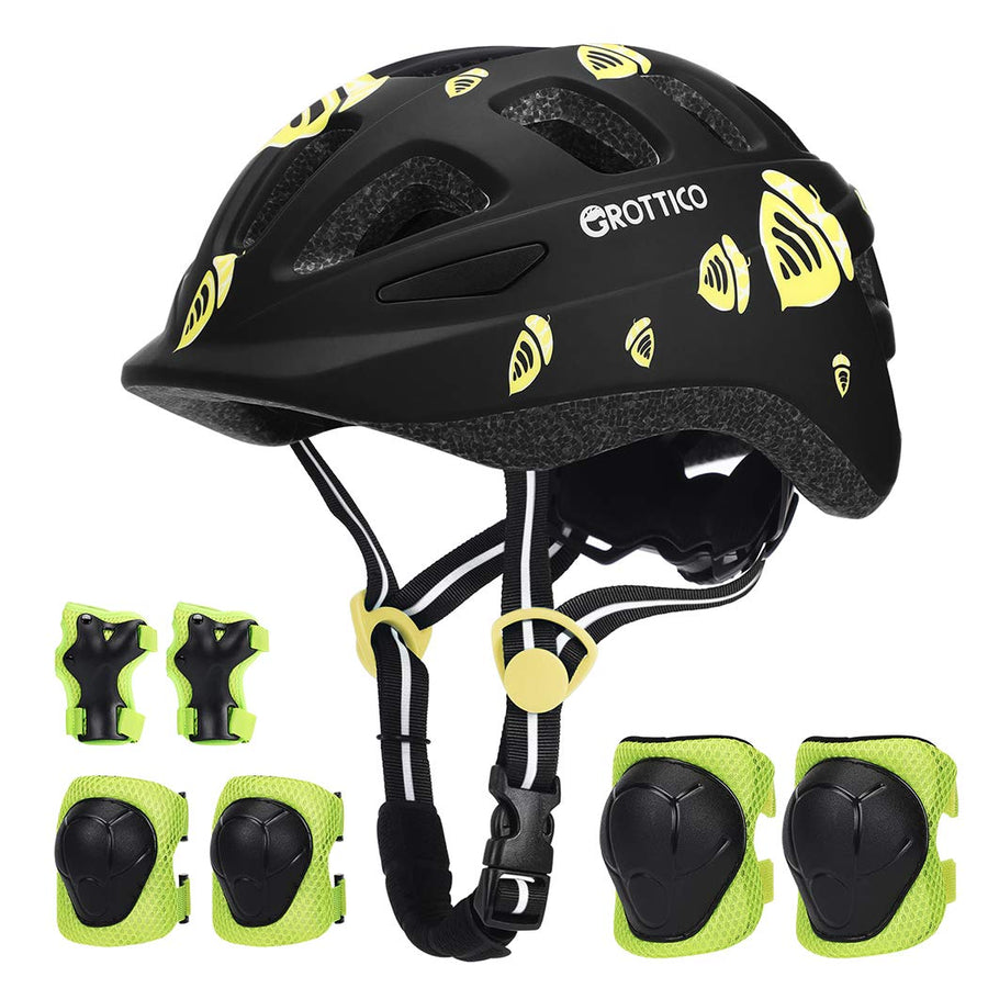 Toddler-Kids Ultralight Helmet with Knee-Elbow-Wrist-Pa