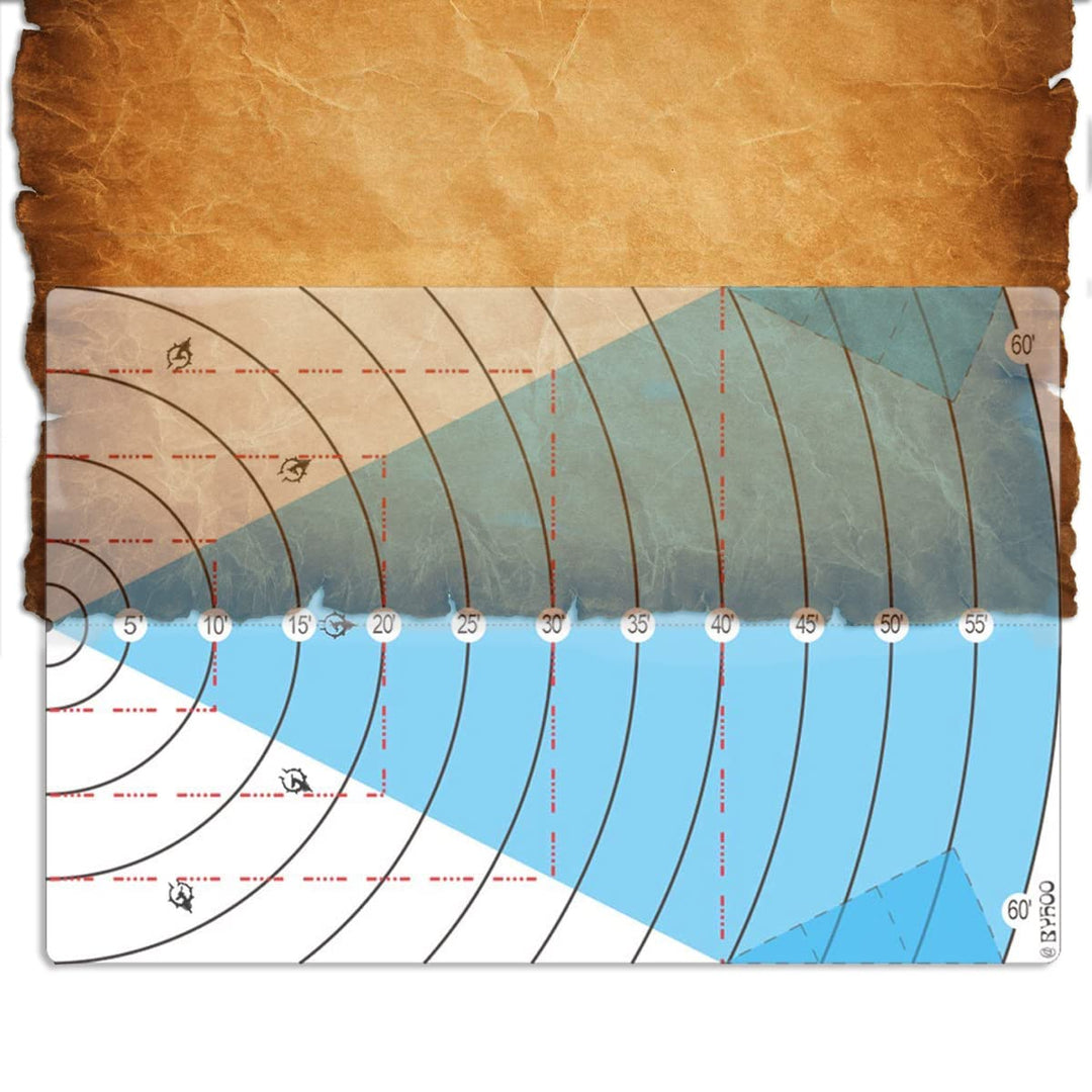Spell AOE Damage Template DND Area Effect Markers Upgraded 60ft AOE Area Damage Measure Tool Tabletop Game Mat Accessories for Dungeons and Dragons 5E Pathfinder