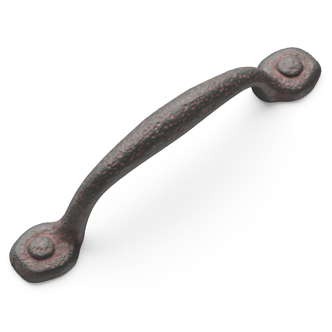 1 Pack Solid Core Kitchen Cabinet Pulls, Luxury Cabinet Handles, Hardware for Doors &amp; Dresser Drawers, 3-3/4 Inch (96mm) Hole Center, Rustic Iron, Refined Rustic Collection