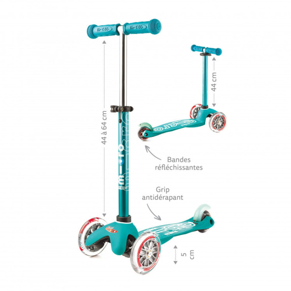 Kickboard | Mini Deluxe LED | Three-Wheeled | Lean-to-Steer Swiss-Designed Scooter | Motion-Activated Light-Up Wheels | Toddlers & Children Ages 2-5