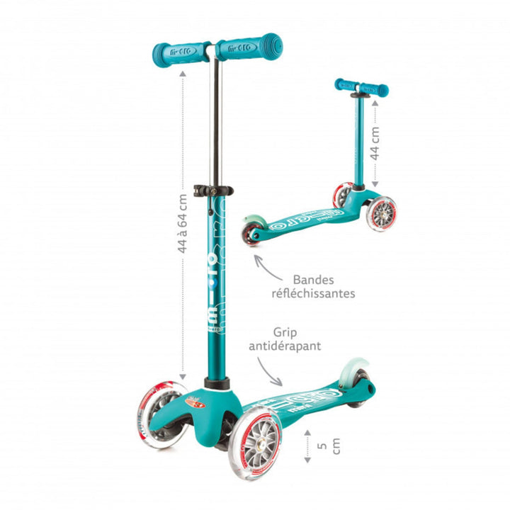 Kickboard | Mini Deluxe LED | Three-Wheeled | Lean-to-Steer Swiss-Designed Scooter | Motion-Activated Light-Up Wheels | Toddlers &amp; Children Ages 2-5