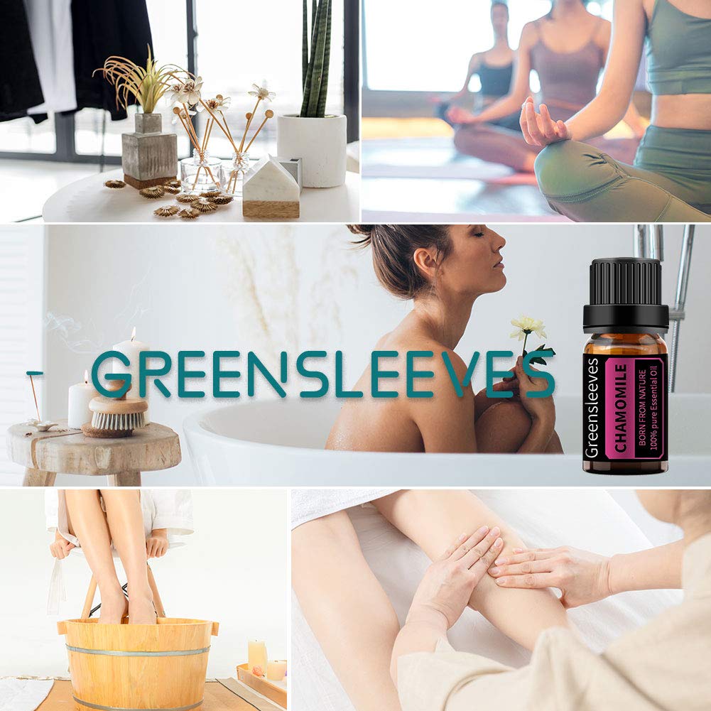 GREENSLEEVES Chamomile Essential Oil 10ml, 100% Pure Fr