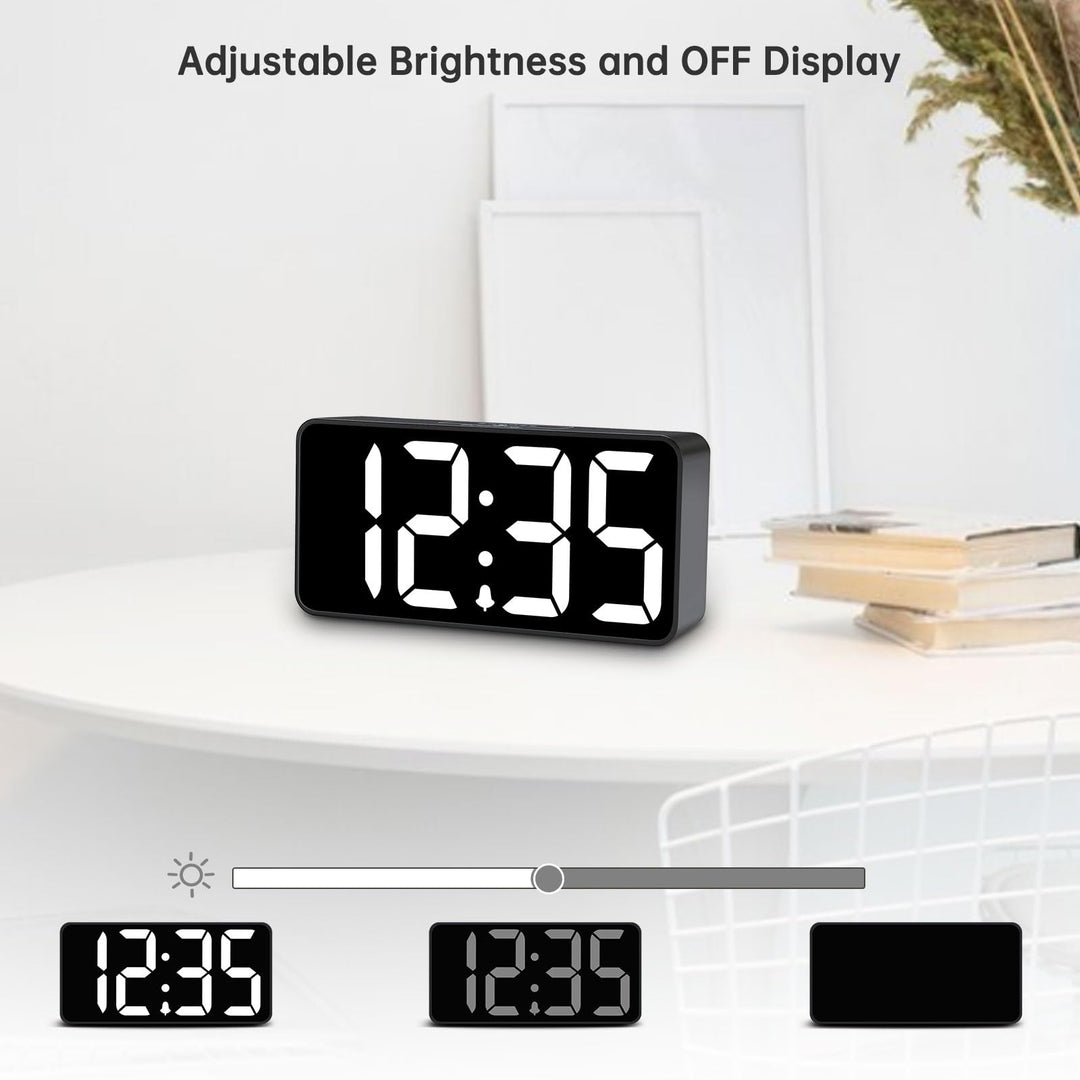 DreamSky Small Digital Alarm Clock for Bederoom, Large 