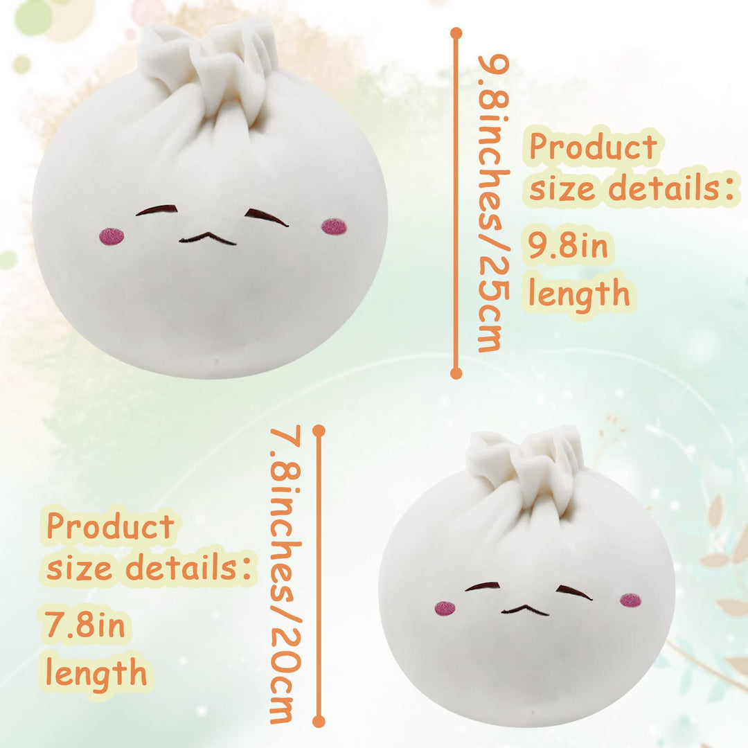 Dumpling Plush Food Soup Dumpling Plushie Cute Buns Dumpling Stuffed Plush Pillow Simulation Squeezing Soft Toy for Sleeping Birthday Home Decoration 9.8…