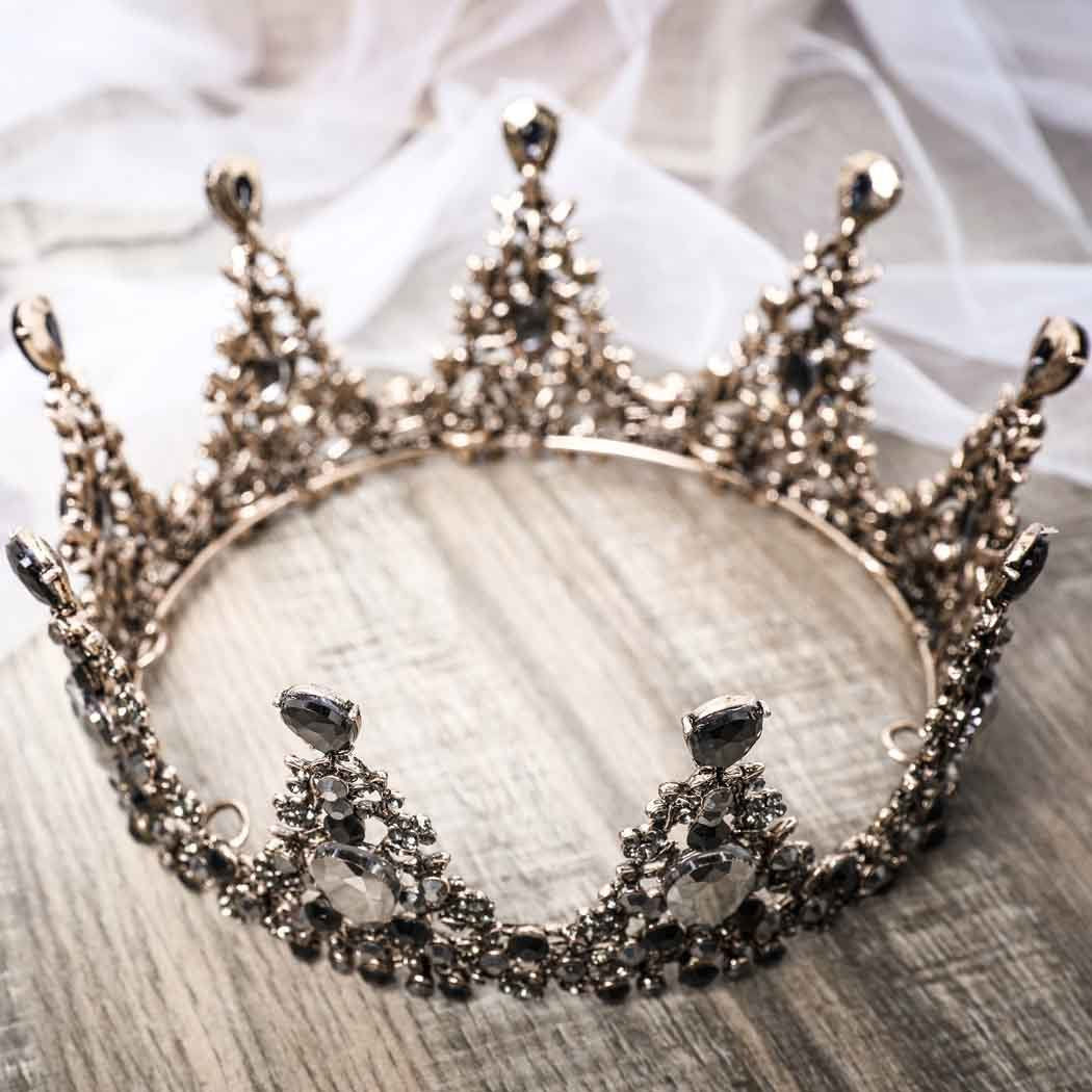 Aukmla Wedding Crowns and Tiaras Baroco Style for Women (Princess Style)