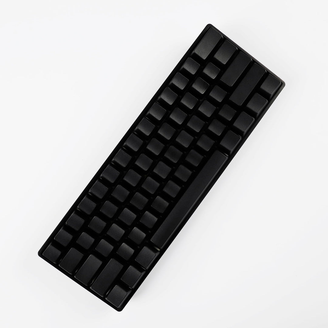 Blank Thick PBT OEM Profile 61 ANSI Keycaps for MX Switches Mechanical Keyboard (Black)(Only Keycap)