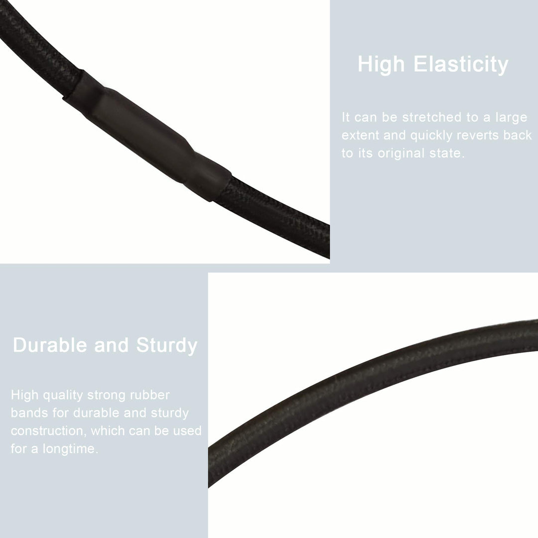 Universal Elastic Bands Replacement for Microphone Shock Mount Mic Holder Clamp Clip Anti-aging Rubber Rings, 6PCS (black)