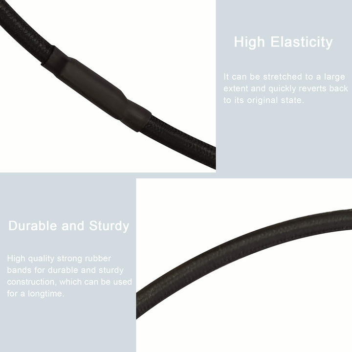 Universal Elastic Bands Replacement for Microphone Shock Mount Mic Holder Clamp Clip Anti-aging Rubber Rings, 6PCS (black)