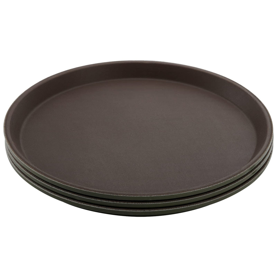 TOPZEA 3 Pack Non-Slip Serving Tray, 11 Inch Fiberglass