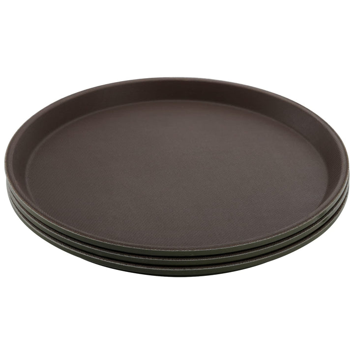 TOPZEA 3 Pack Non-Slip Serving Tray, 11 Inch Fiberglass