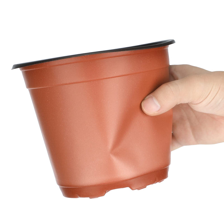 KINGLAKE 50 Pcs 6 Plastic Plants Nursery Seedlings Pot/