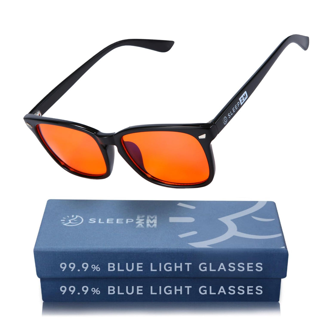 99.9% Orange Blue Light Blocking Glasses for Computer, TV, Gaming Use Improve Sleep Quality by Naturally Producing Melatonin for Women and Men